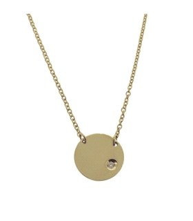 GARGANTILLA DIAMANTE ORO 1ª LEY 0,01CT
