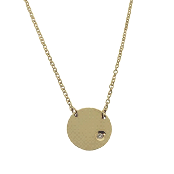 GARGANTILLA DIAMANTE ORO 1ª LEY 0,01CT
