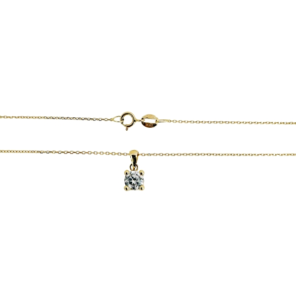 COLLAR MUJER MOTIVO CUADRADO ORO 18 KTES