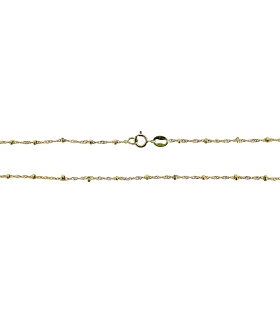 COLLAR CADENA BOLITAS ORO 18 KTES. 45 CM