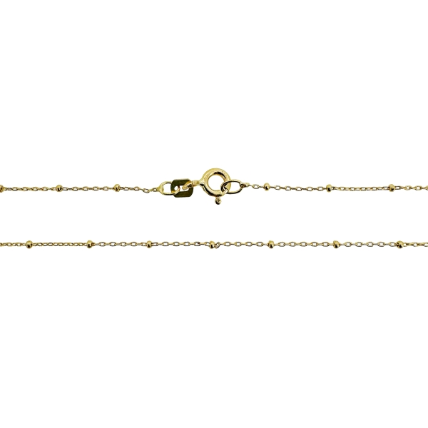 COLLAR CADENA BOLITAS ORO 18 KTES. 45 CM