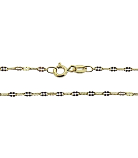 GARGANTILLA CHAPITAS ORO 1ª LEY 45 CM