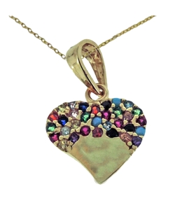 GARGANTILLA CORAZON ORO 1ª LEY 45-42 CM