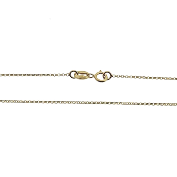 GARGANTILLA ROLO ORO 1ª LEY 45 CM MACIZA