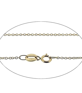 GARGANTILLA ROLO ORO 1ª LEY 45 CM MACIZA