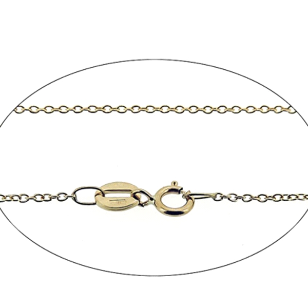 GARGANTILLA ROLO ORO 1ª LEY 45 CM MACIZA