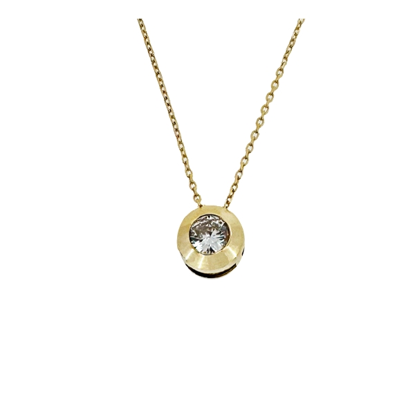 COLLAR PUNTO DE LUZ CHATON ORO 18 KTES.