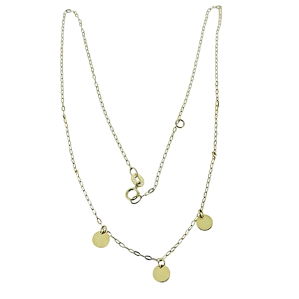 COLLAR DISCOS ORO 18 KTES. 40 ASA 38