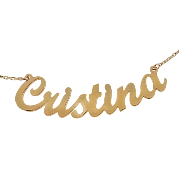 COLLAR NOMBRE CRISTINA ORO 18 KTES. 40 C