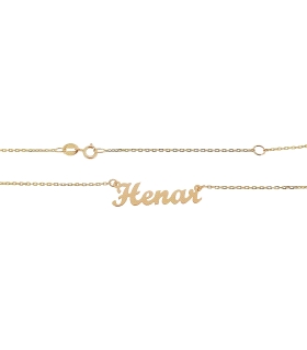 COLLAR LETRERO HENAR ORO 18 KTES. 43 CM.