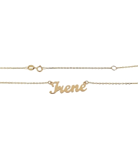 COLLAR LETRERO IRENE ORO 18 KTES. 43 CM.