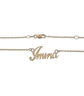 COLLAR LETRERO IMMA ORO 18 KTES. 40-38 C