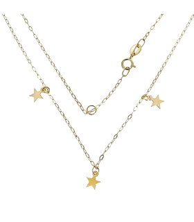 COLLAR ESTRELLAS ORO PRIMERA LEY 40-38CM