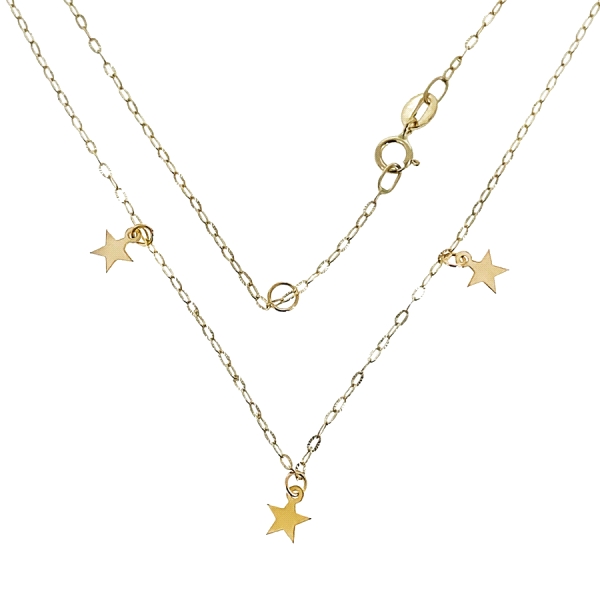 COLLAR ESTRELLAS ORO PRIMERA LEY 40-38CM