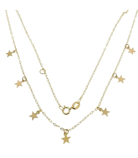 COLLAR ESTRELLAS ORO PRIMERA LEY 40-38CM