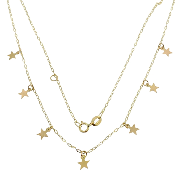 COLLAR ESTRELLAS ORO PRIMERA LEY 40-38CM