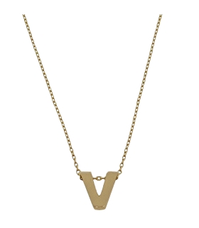 COLLAR MUJER LETRA  V  ORO 18 KTES. 40