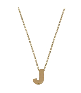 COLLAR MUJER LETRA  J  ORO PRIMERA LEY