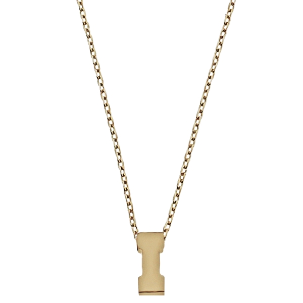COLLAR MUJER LETRA  I  ORO PRIMERA LEY