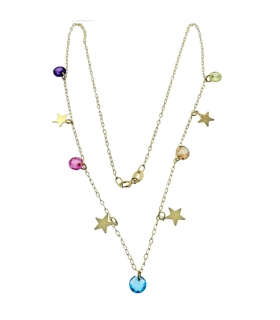COLLAR ESTRELLAS ORO PRIMERA LEY 40 CM.