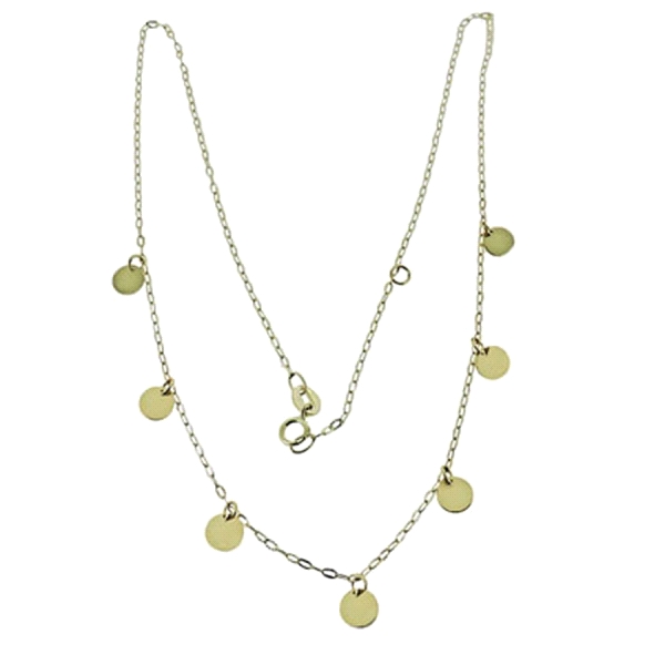 COLLAR DISCOS ORO 18 KTES. 40 ASA 38