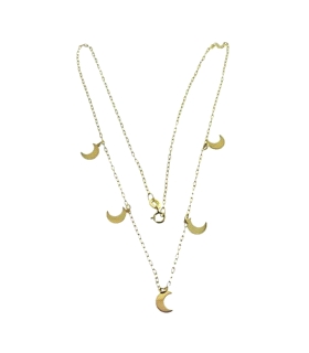 GARGANTILLA MEDIAS LUNAS ORO 1ª LEY 40CM