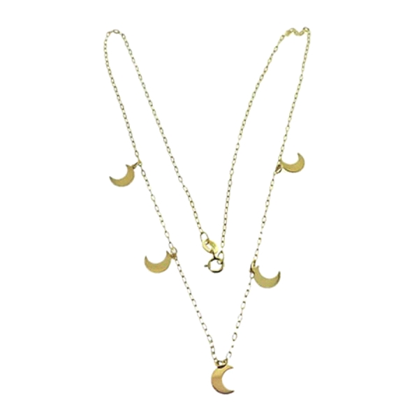 GARGANTILLA MEDIAS LUNAS ORO 1ª LEY 40CM