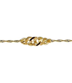 GARGANTILLA SINGAPUR ORO 1ª LEY 40 CM