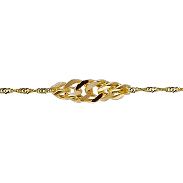 GARGANTILLA SINGAPUR ORO 1ª LEY 40 CM