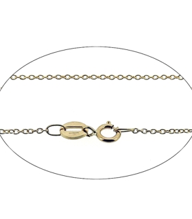 GARGANTILLA ROLO ORO 1ª LEY 40CM MACIZA