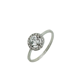 ANILLO MUJER ORO BLANCO 18 KTES. 9 MM.