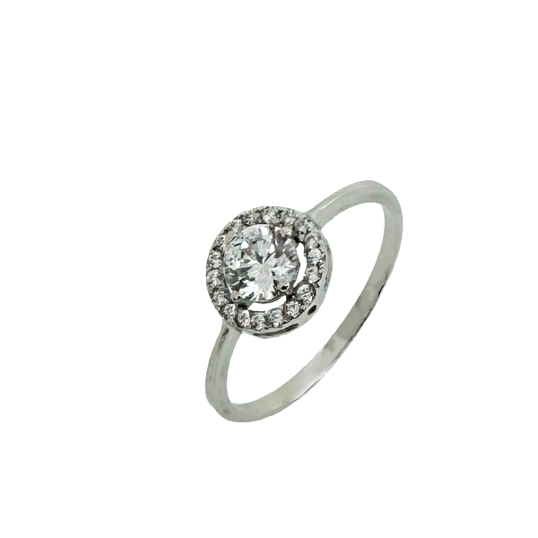 ANILLO MUJER ORO BLANCO 18 KTES. 9 MM.