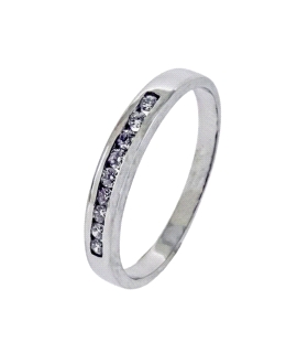 ANILLO PROMETIDA ORO BLANCO 18 KTES. 3 M