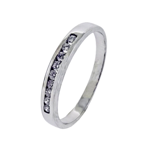 ANILLO PROMETIDA ORO BLANCO 18 KTES. 3 M