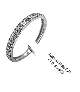 ANILLO BRILLANTES ORO BLANCO PRIMERA LEY