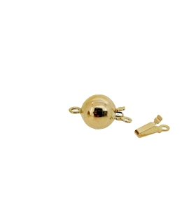 BROCHE BRILLO LISO ORO 18 KTES. 8 MM.