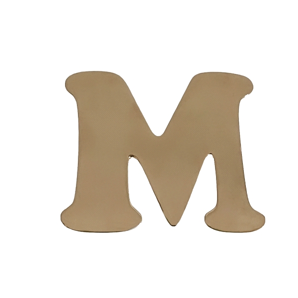BROCHE LETRA M ORO 18 KTES. 35 X 39 X 0.