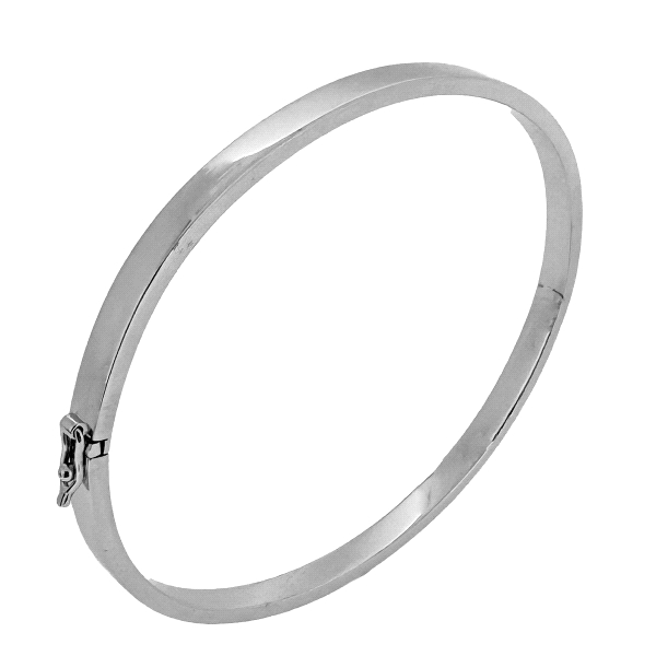 PULSERA RIGIDA ORO BLANCO 18 KTES. 2X4MM