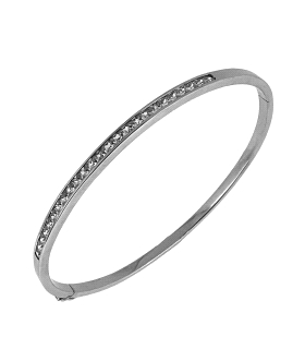 PULSERA MUJER RIGIDA ORO BLANCO 18 KTES