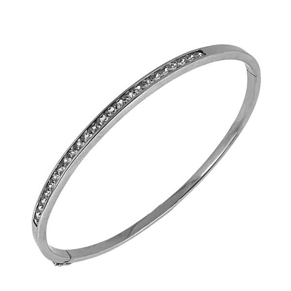 PULSERA MUJER RIGIDA ORO BLANCO 18 KTES