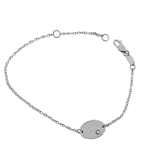 PULSERA BRILLANTE ORO BLANCO 1ª LEY