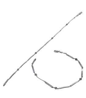PULSERA BODA ORO BLANCO 1ª LEY 18 CM