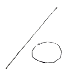 PULSERA BODA ORO BLANCO 1ª LEY 18 CM