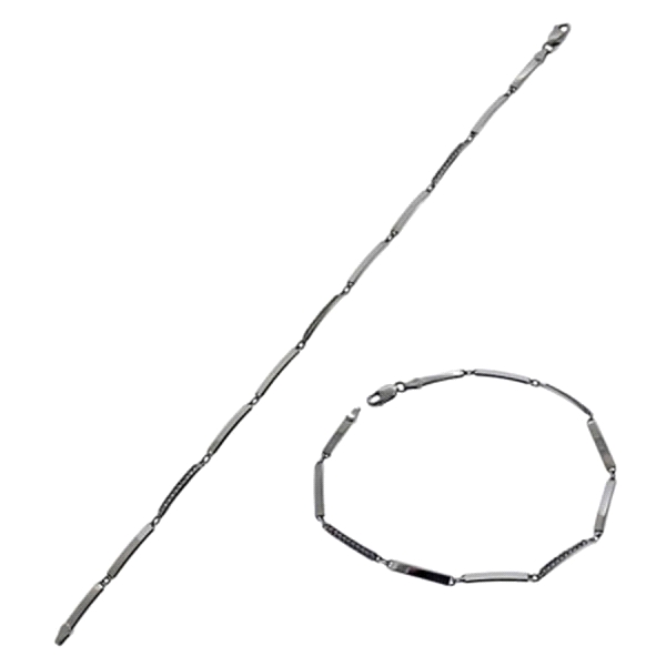 PULSERA BODA ORO BLANCO 1ª LEY 18 CM