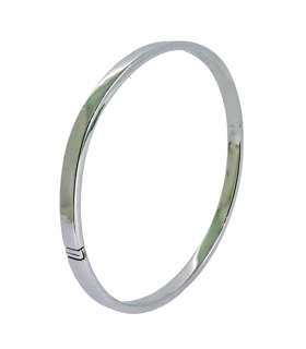 PULSERA RIGIDA ORO BLANCO 1ª LEY 2X4MM