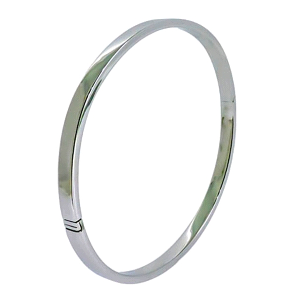 PULSERA RIGIDA ORO BLANCO 1ª LEY 2X4MM