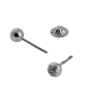 PENDIENTE BOLA ORO B. 18 KTES. 4 MM