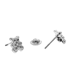 PENDIENTE OSITO ORO BLANCO 1ª LEY ZIRCON