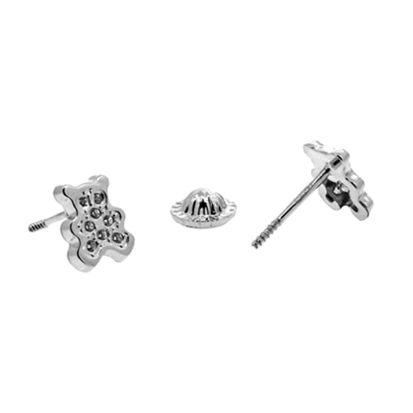 PENDIENTE OSITO ORO BLANCO 1ª LEY ZIRCON