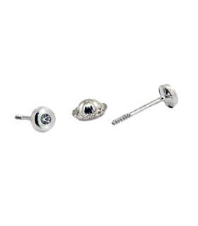 PENDIENTE BEBÉ UNISEX ORO BLANCO 18 KTES